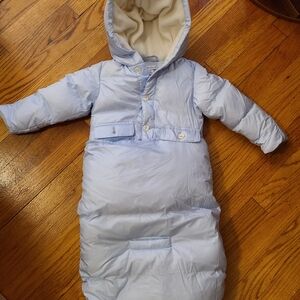 Polo Ralph Lauren Light Blue Baby Puffer Bunting